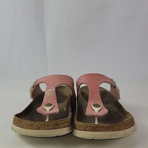Birkenstock Gizeh Pink Snakeskin Women's Sandals - Picture 13 of 15